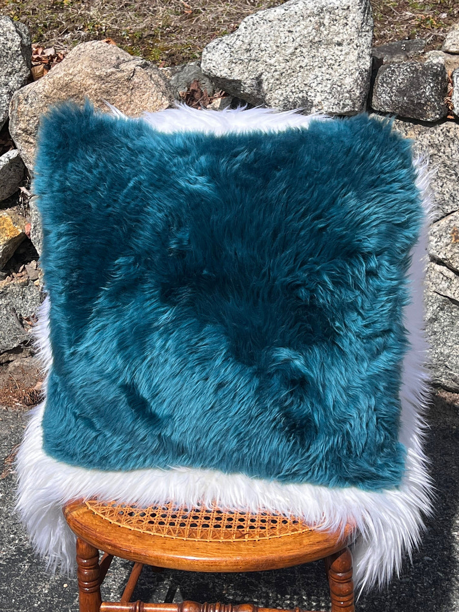 Teal mongolian clearance pillow