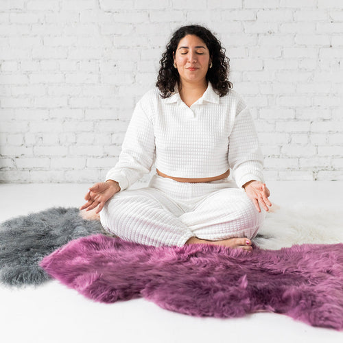 Purple Peace Sheepskin