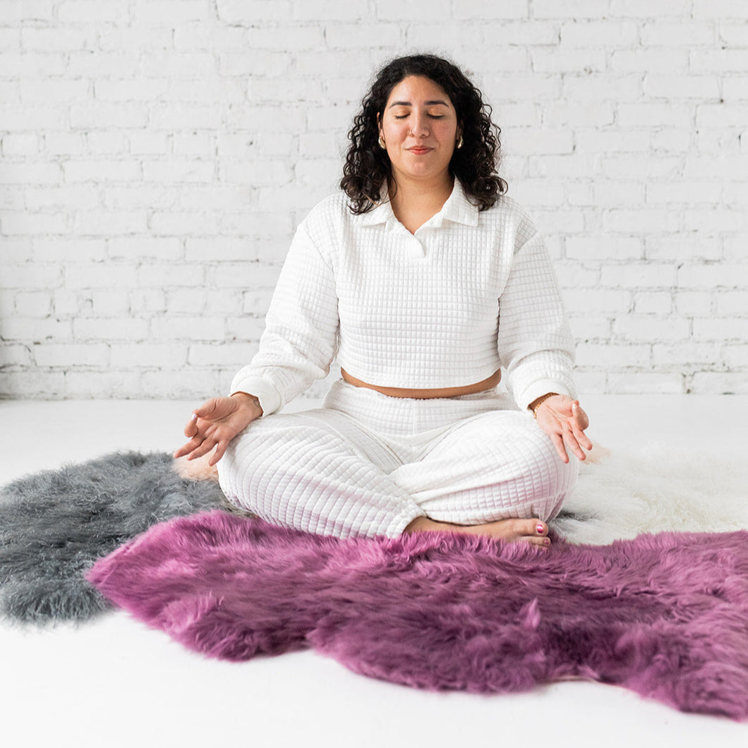 Purple Peace Sheepskin